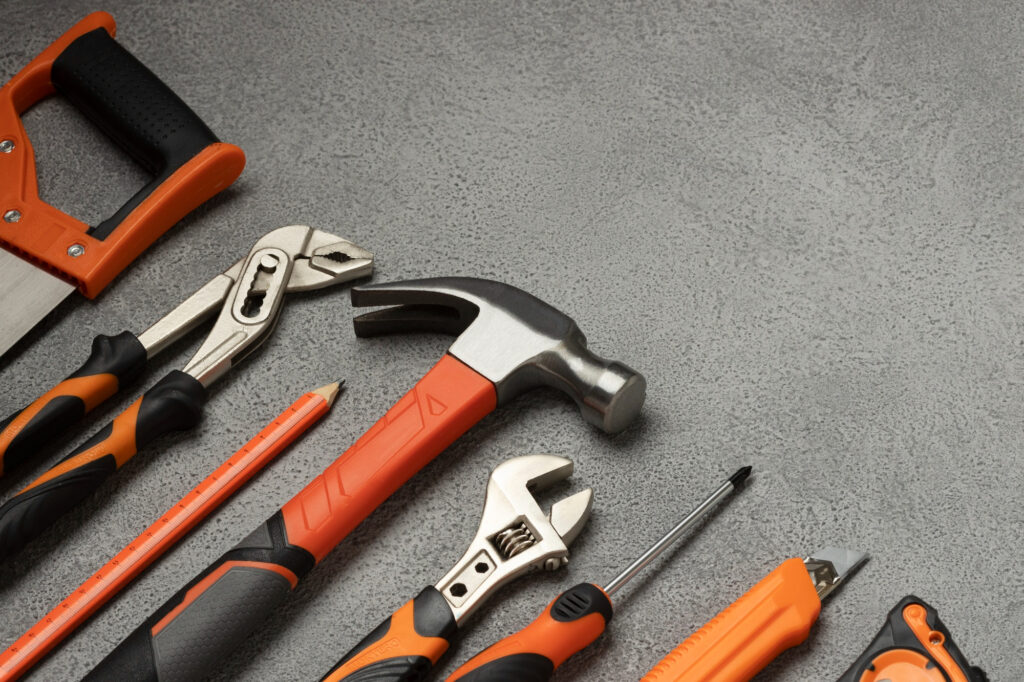 Row of well-maintained tools available for equipment rental in Fallon NV